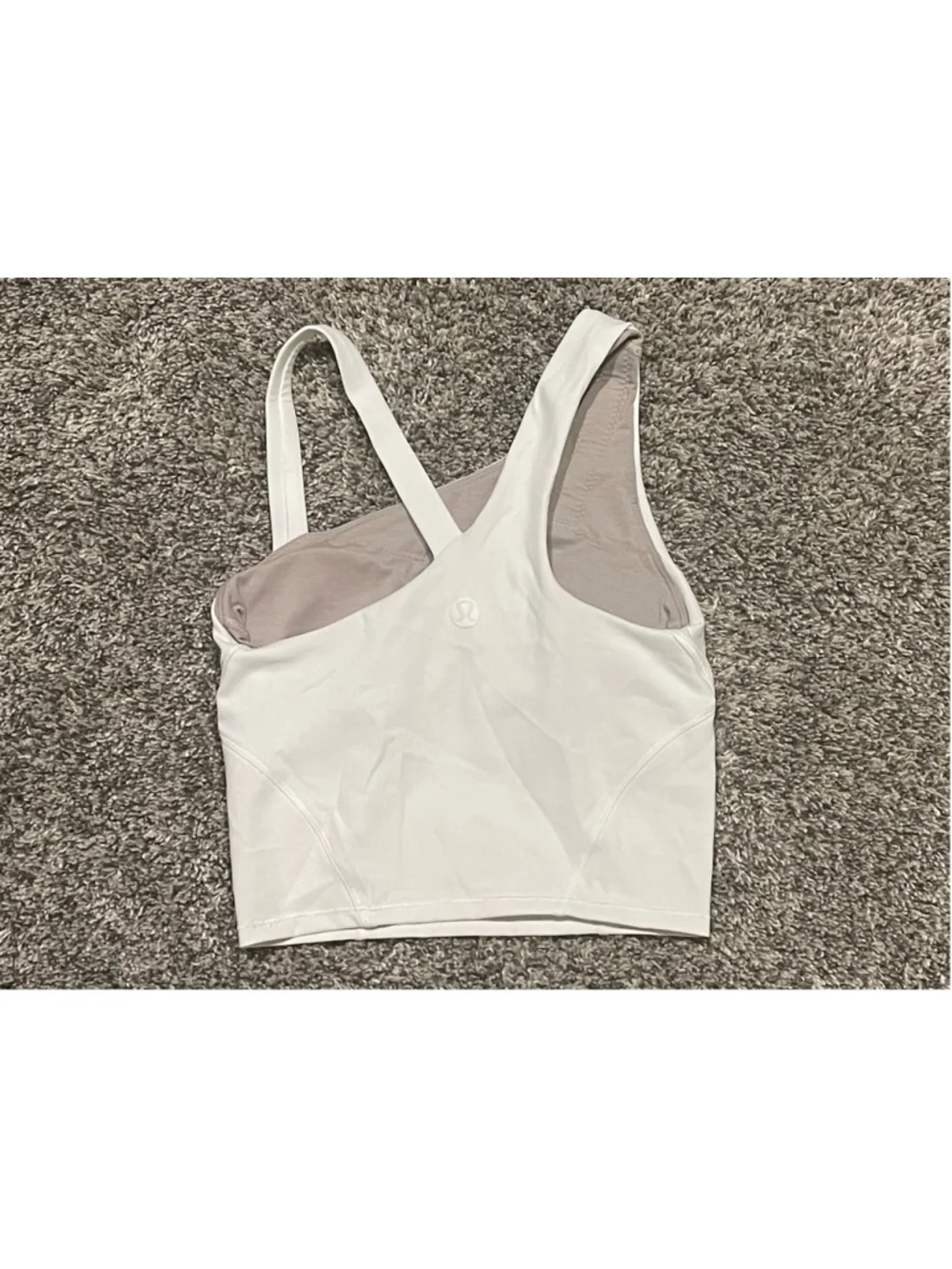 Lululemon Women’s Everlux Asymmetrical Tennis Tank Top, Size 0, White, EUC